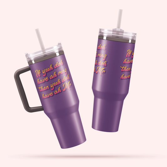 Fete Fuel Vacuum Tumbler โ 40oz of Vibes - ๐ถ Lady Lava - Ring Finger ๐ถ