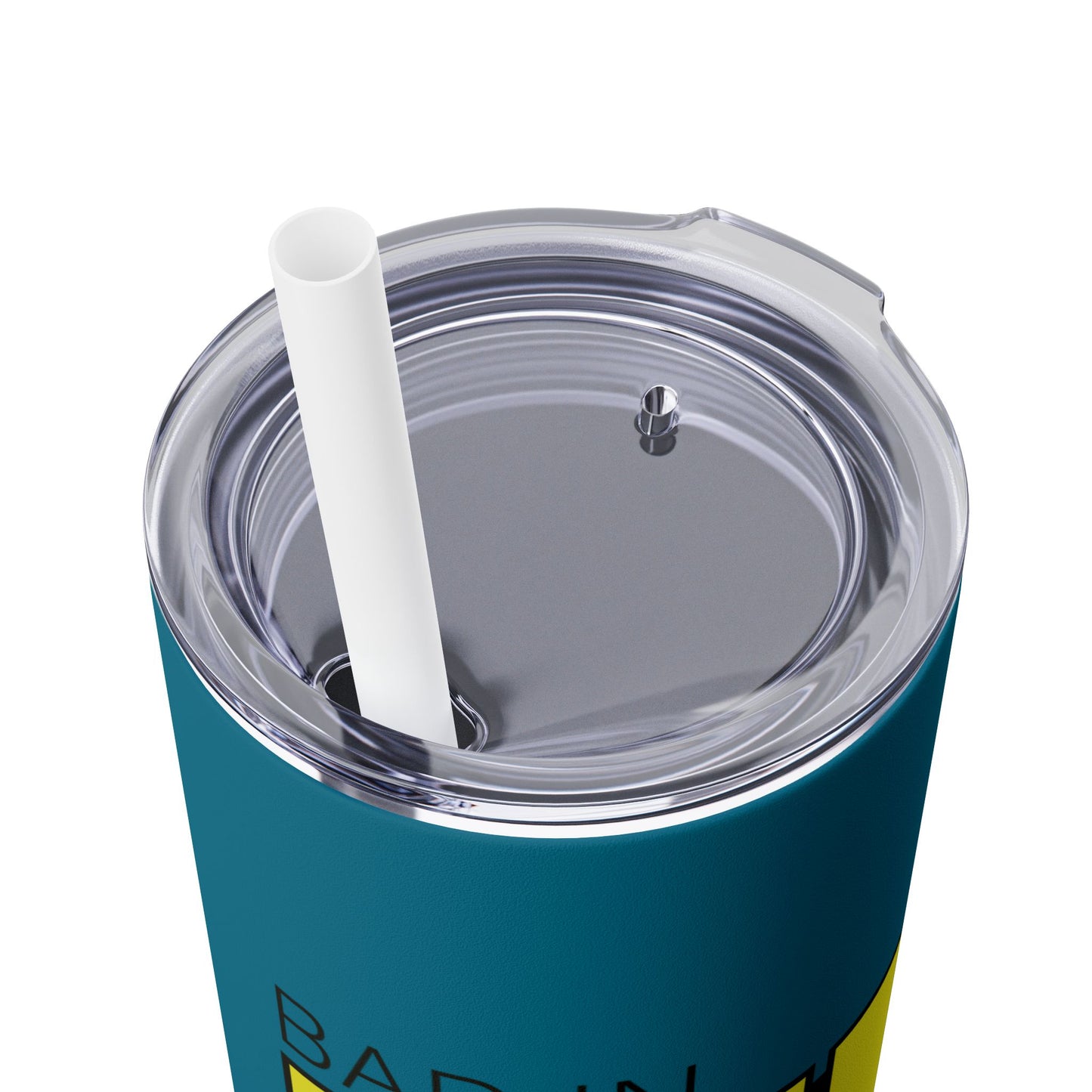 On-the-Go Vibes: 20oz Skinny Tumbler with Straw - 🎶 Mighty ft Subance - Bad in BumBum 🎶