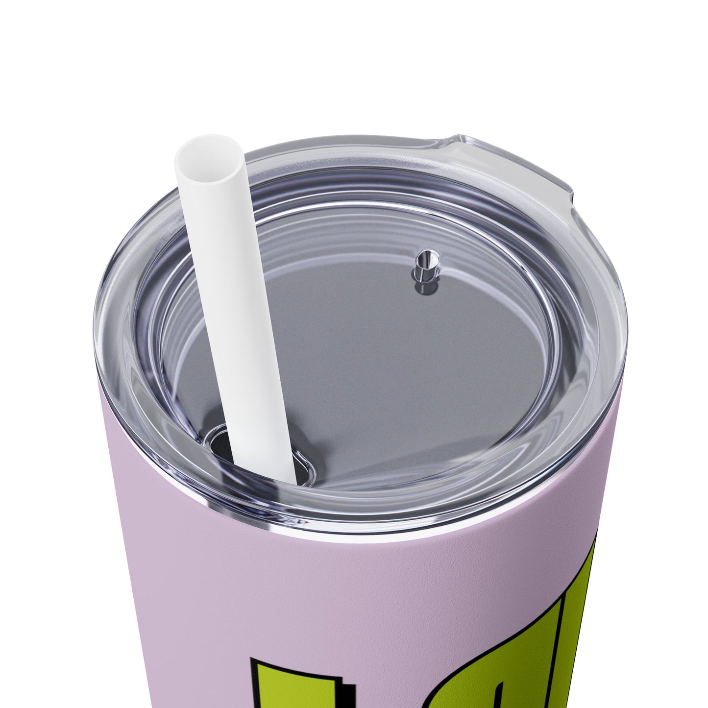 On-the-Go Vibes: 20oz Skinny Tumbler with Straw - 🩷 Love Soca 🩷