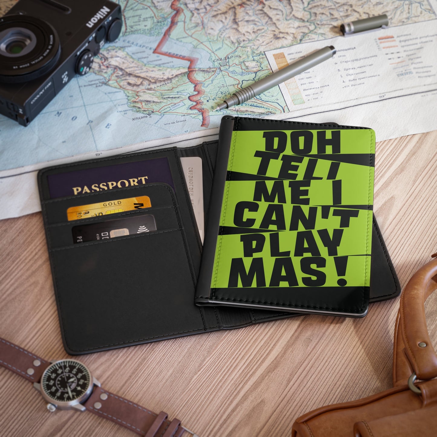 Passport Cover 'Doh tell me I can't play mas'  STR01