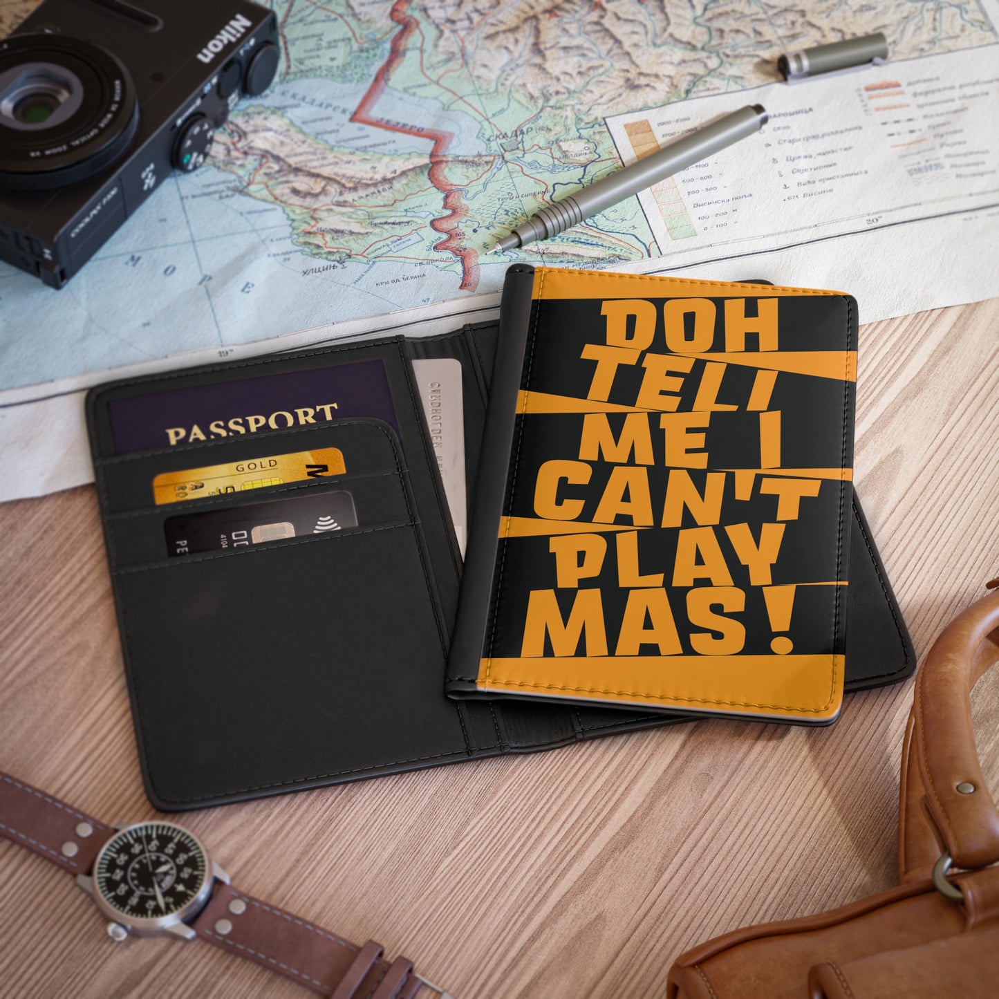 Passport Cover 'Doh tell me I can't play mas'  STR02