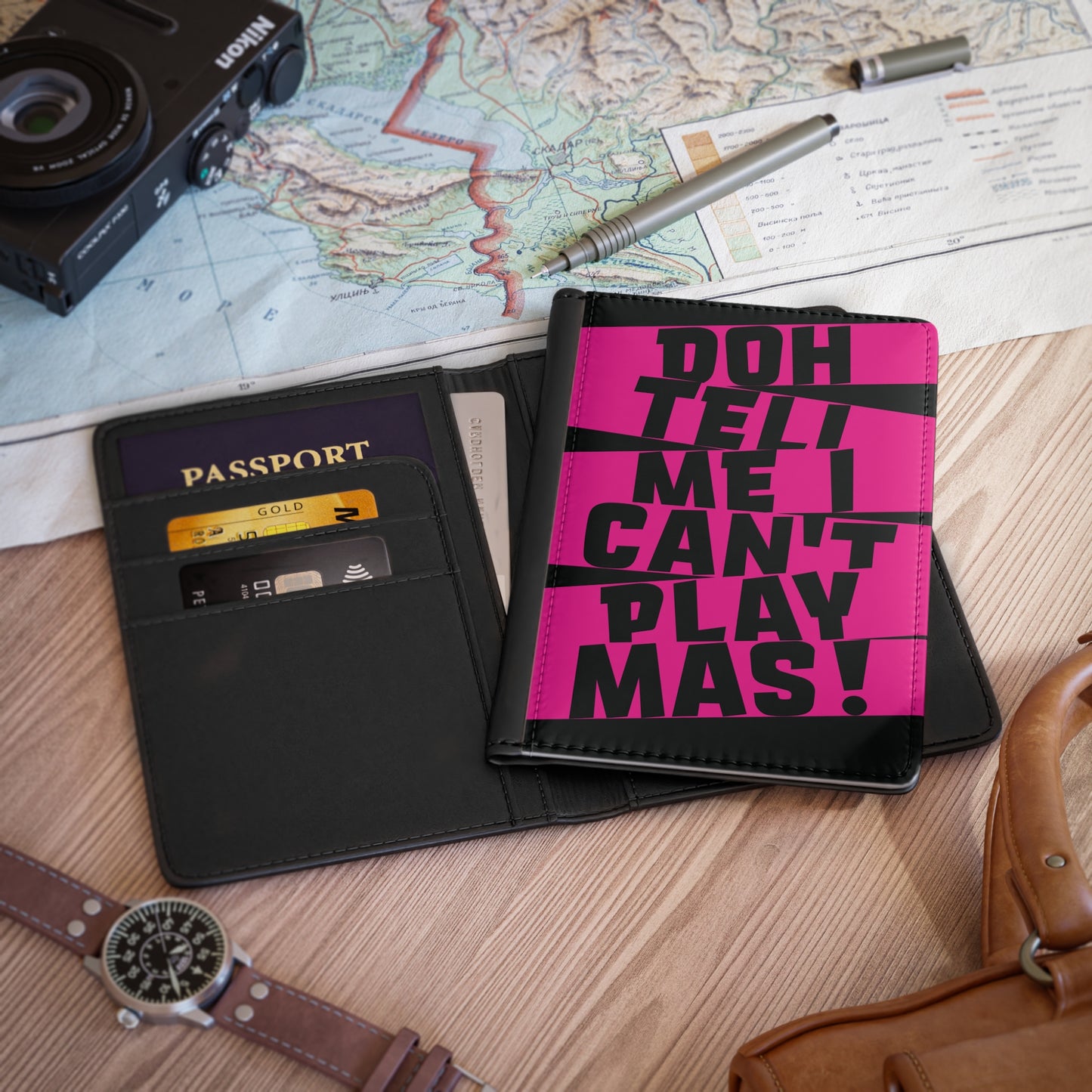 Passport Cover 'Doh tell me I can't play mas'  STR01