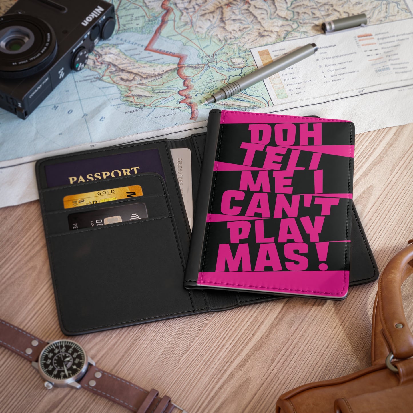 Passport Cover 'Doh tell me I can't play mas'  STR02