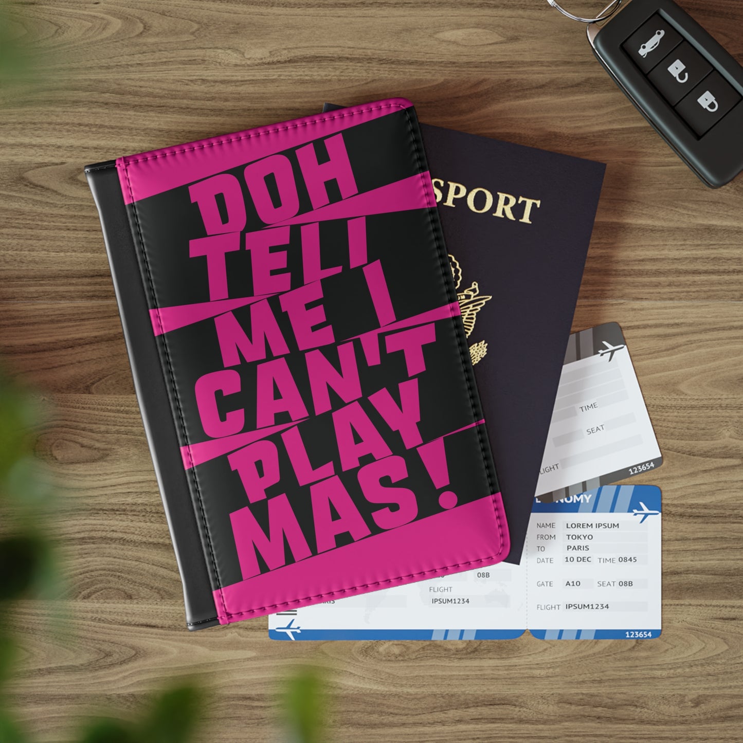 Passport Cover 'Doh tell me I can't play mas'  STR02