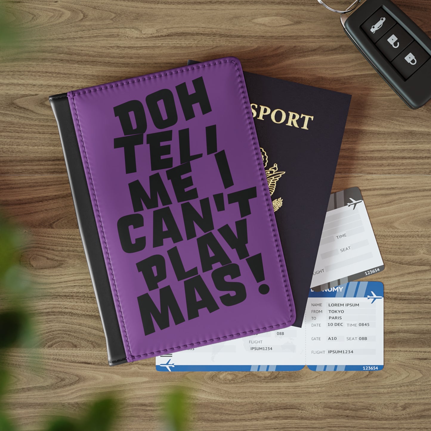 Passport Cover 'Doh tell me I can't play mas'  CB1