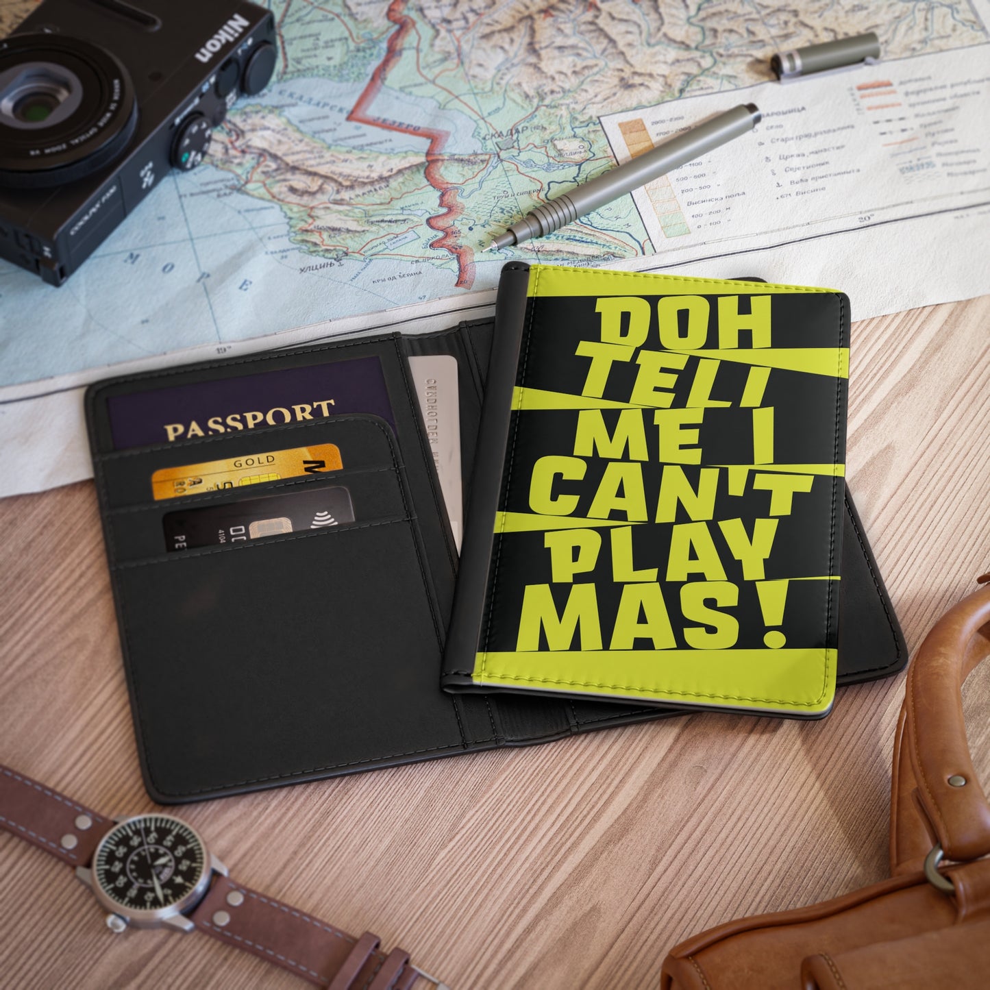 Passport Cover 'Doh tell me I can't play mas'  STR02