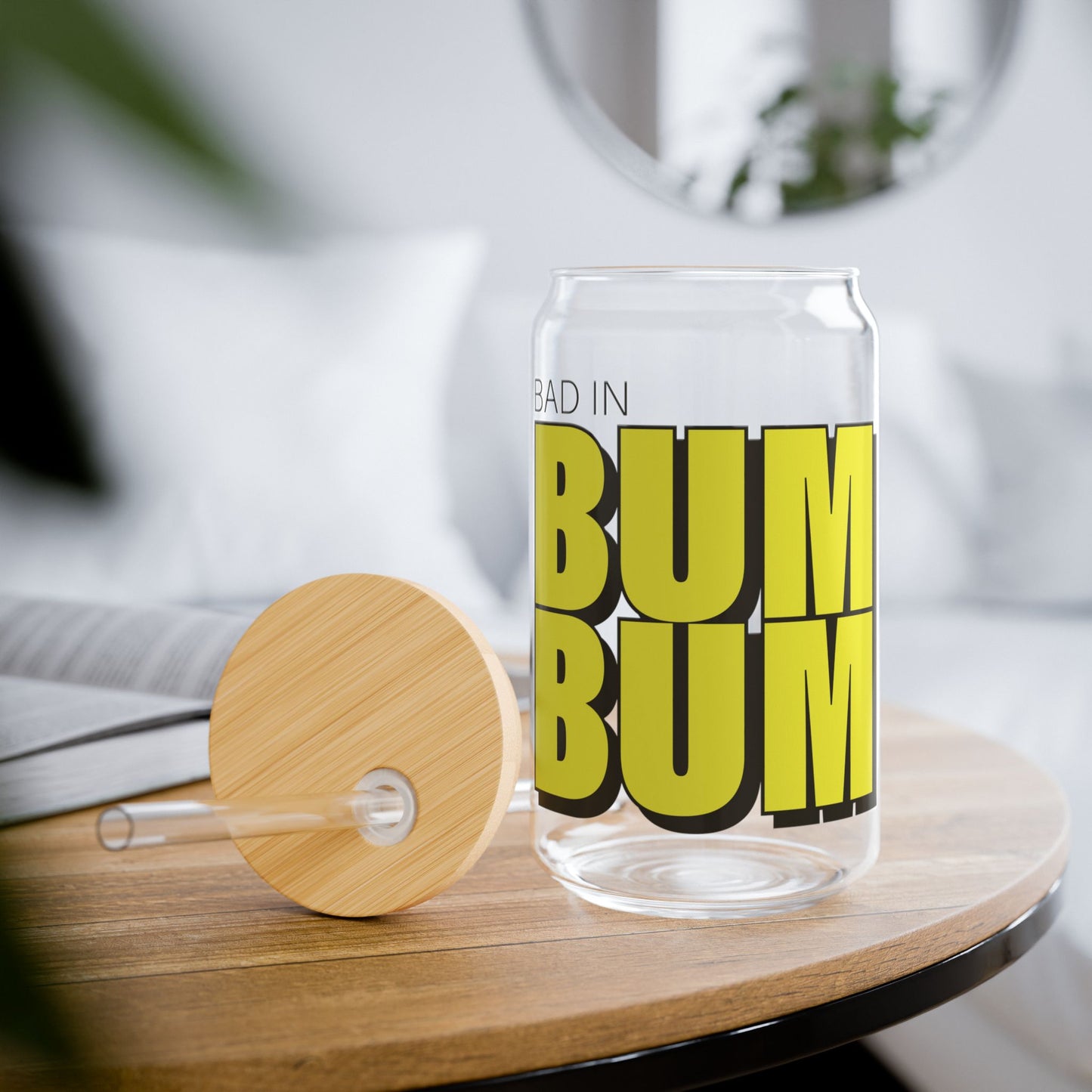 Chill & Sip: 16oz Carnival Glass - 🎶 Mighty ft Subance - Bad in BumBum 🎶
