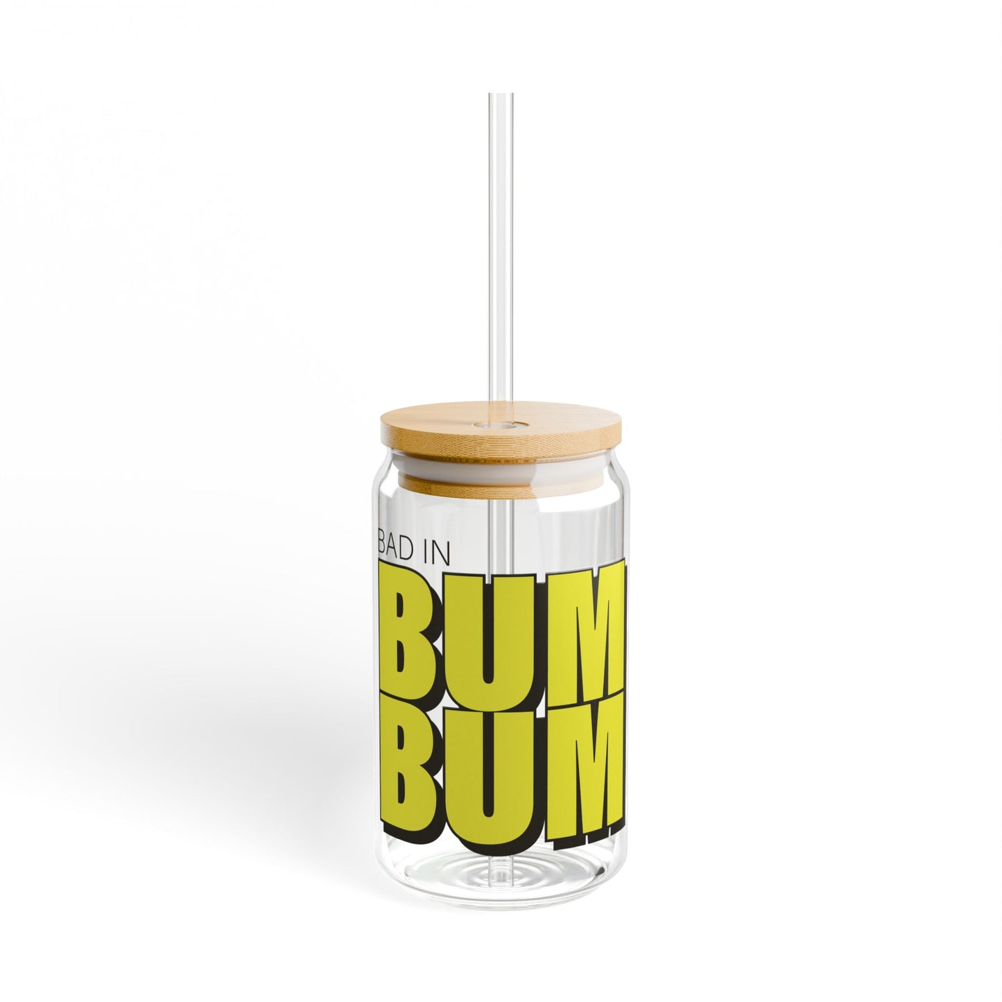 Chill & Sip: 16oz Carnival Glass - 🎶 Mighty ft Subance - Bad in BumBum 🎶