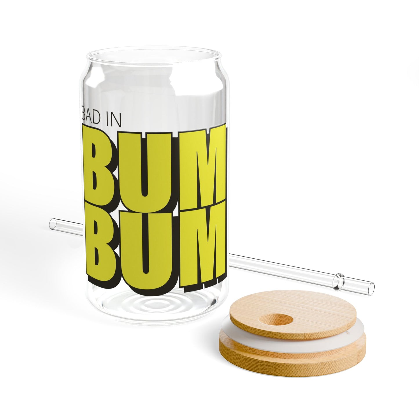 Chill & Sip: 16oz Carnival Glass - 🎶 Mighty ft Subance - Bad in BumBum 🎶