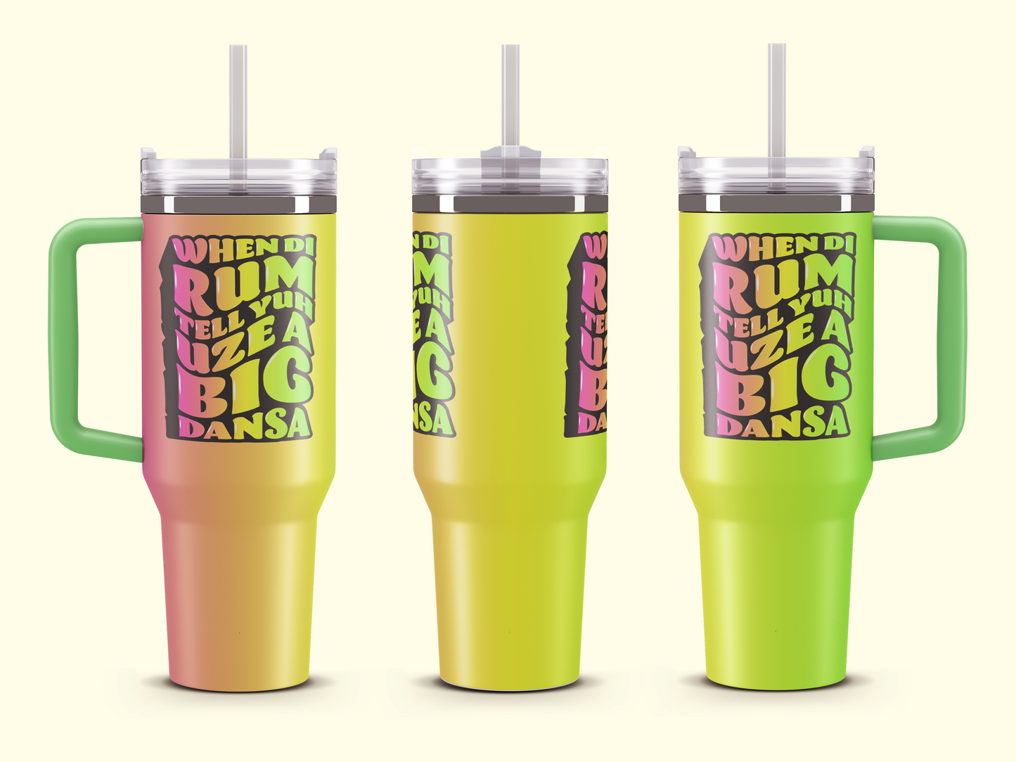 Fete Fuel Vacuum Tumbler – 40oz of Vibes - 🎶 Klassik Frescobar - Dansa 🎶