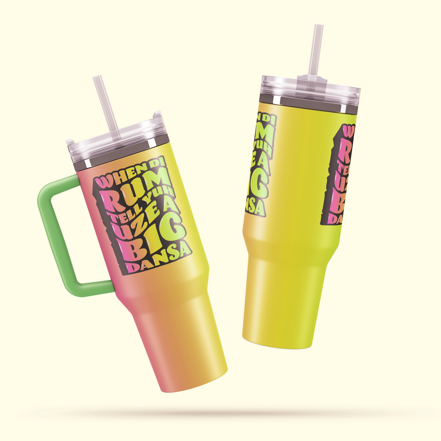 Fete Fuel Vacuum Tumbler – 40oz of Vibes - 🎶 Klassik Frescobar - Dansa 🎶