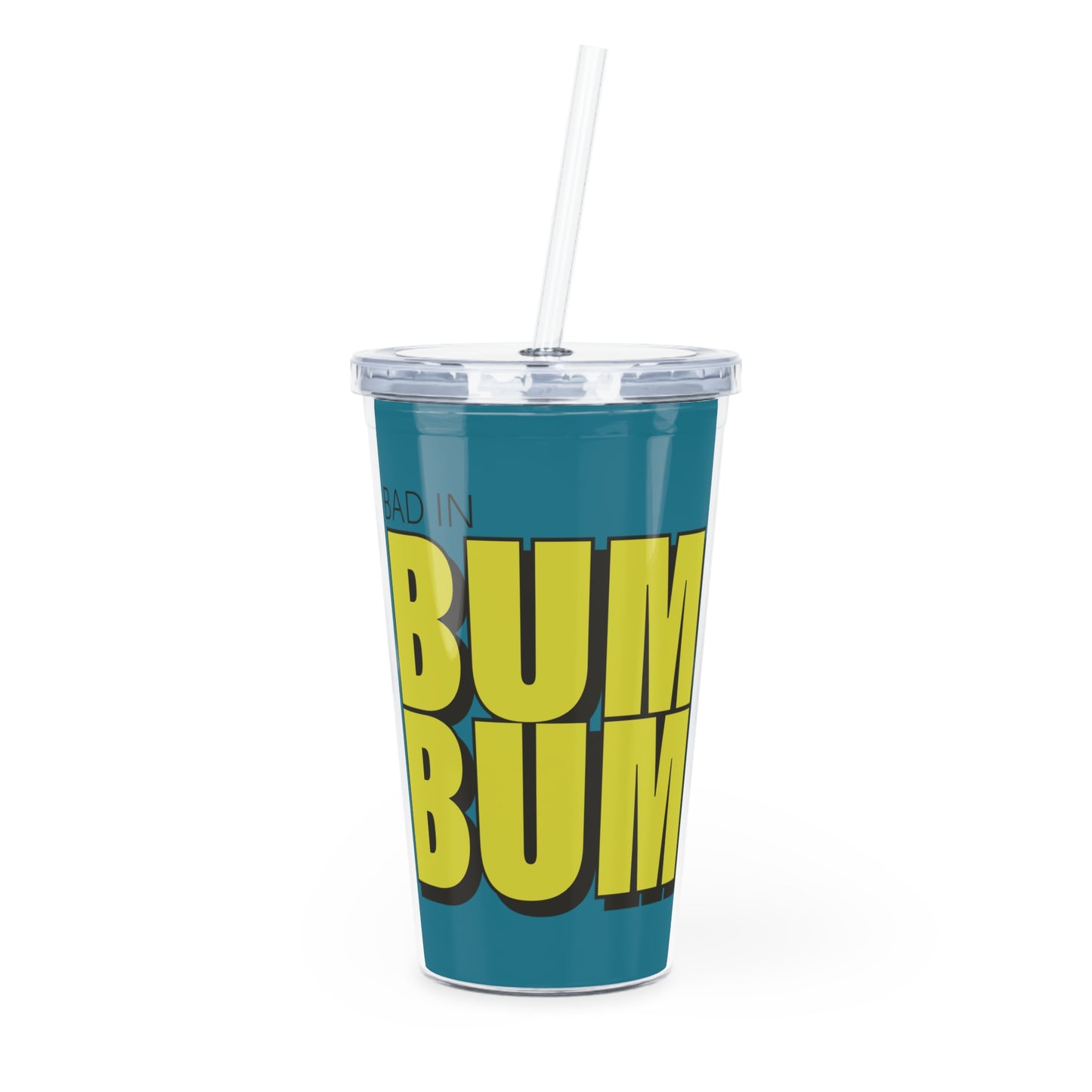 Fete-Ready Sippin’: 20oz Carnival Tumbler with Straw - 🎶 Mighty ft Subance - Bad in BumBum 🎶