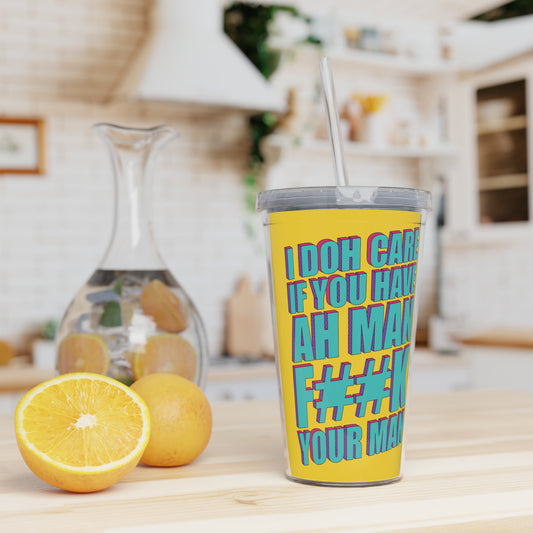 Fete-Ready Sippin’: 20oz Carnival Tumbler with Straw - 🎶 Mr Ridge & Problem Child - FYM 🎶