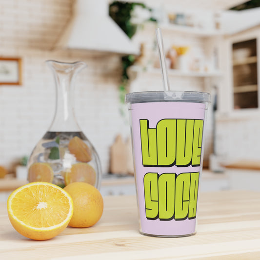Fete-Ready Sippin’: 20oz Carnival Tumbler with Straw - 🩷 Love Soca 🩷