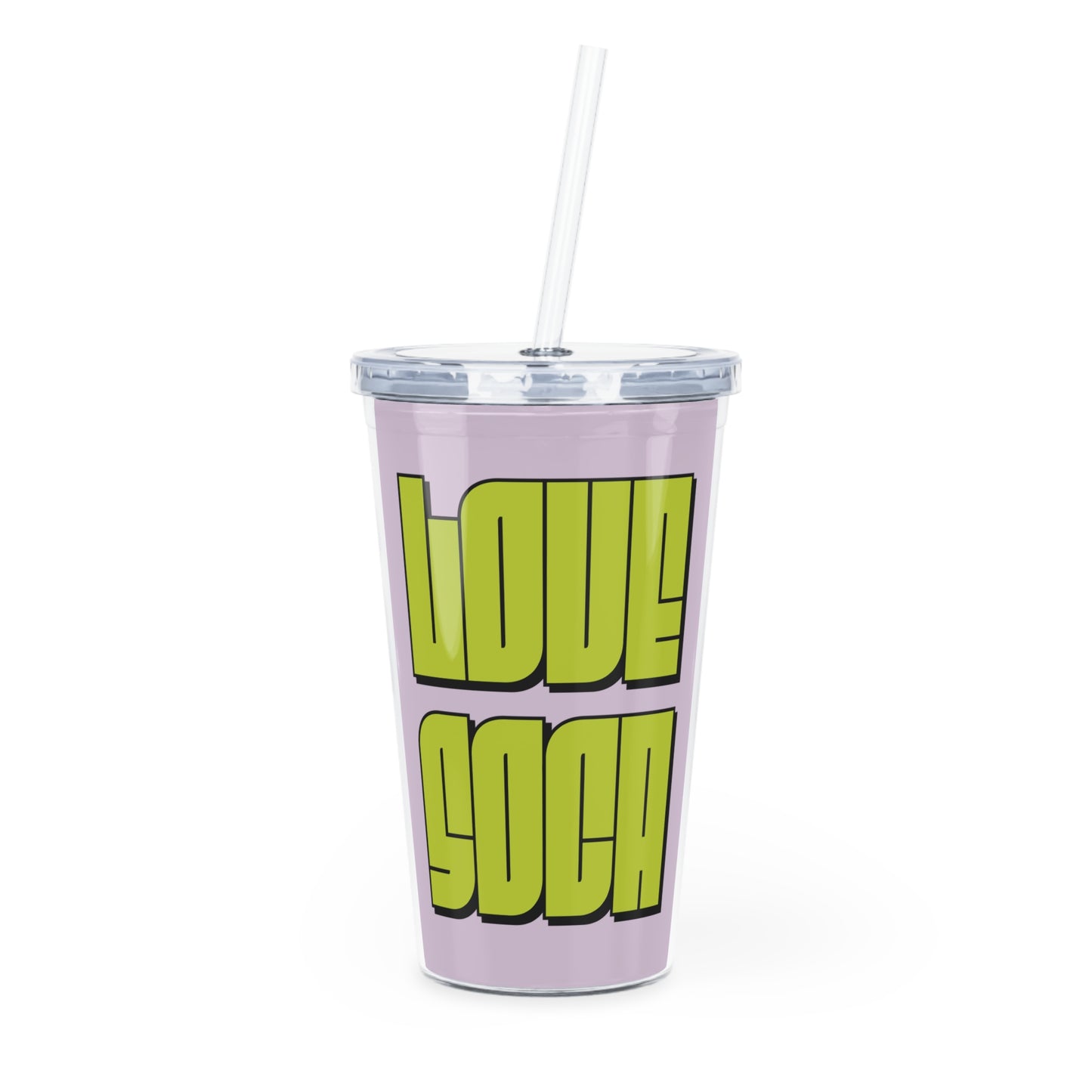 Fete-Ready Sippin’: 20oz Carnival Tumbler with Straw - 🩷 Love Soca 🩷