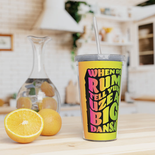 Fete-Ready Sippin’: 20oz Carnival Tumbler with Straw - 🎶 Klassik Frescobar - Dansa 🎶