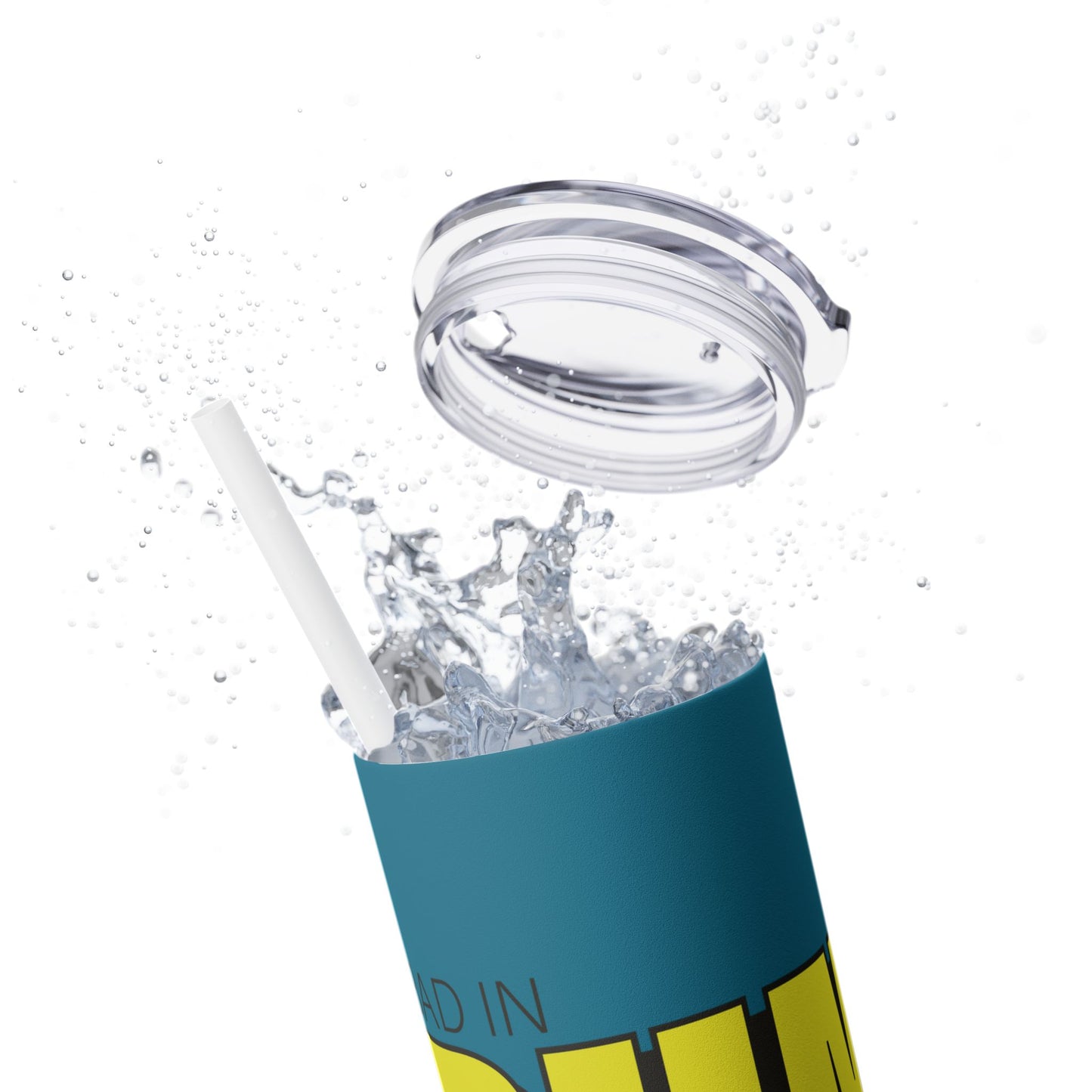 On-the-Go Vibes: 20oz Skinny Tumbler with Straw - 🎶 Mighty ft Subance - Bad in BumBum 🎶