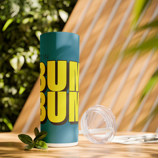 On-the-Go Vibes: 20oz Skinny Tumbler with Straw - 🎶 Mighty ft Subance - Bad in BumBum 🎶