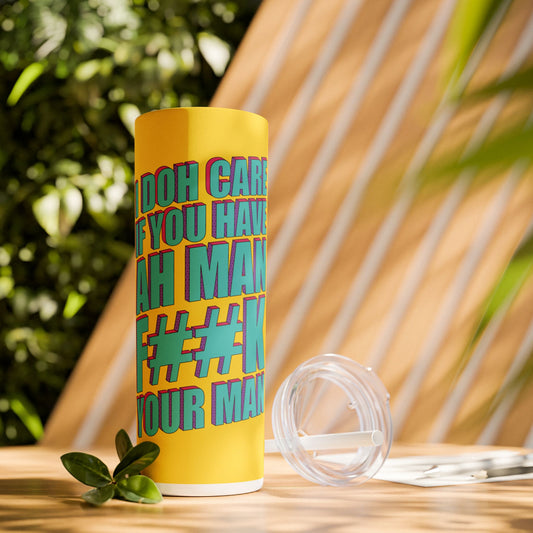 On-the-Go Vibes: 20oz Skinny Tumbler with Straw - 🎶 Mr Ridge & Problem Child - FYM 🎶