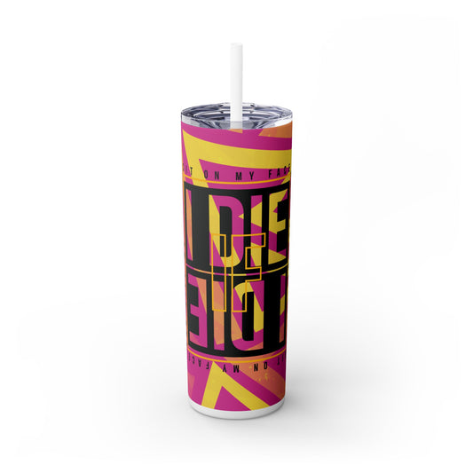 On-the-Go Vibes: 20oz Skinny Tumbler with Straw - 🎶 Zido - Sit On My Face 🎶