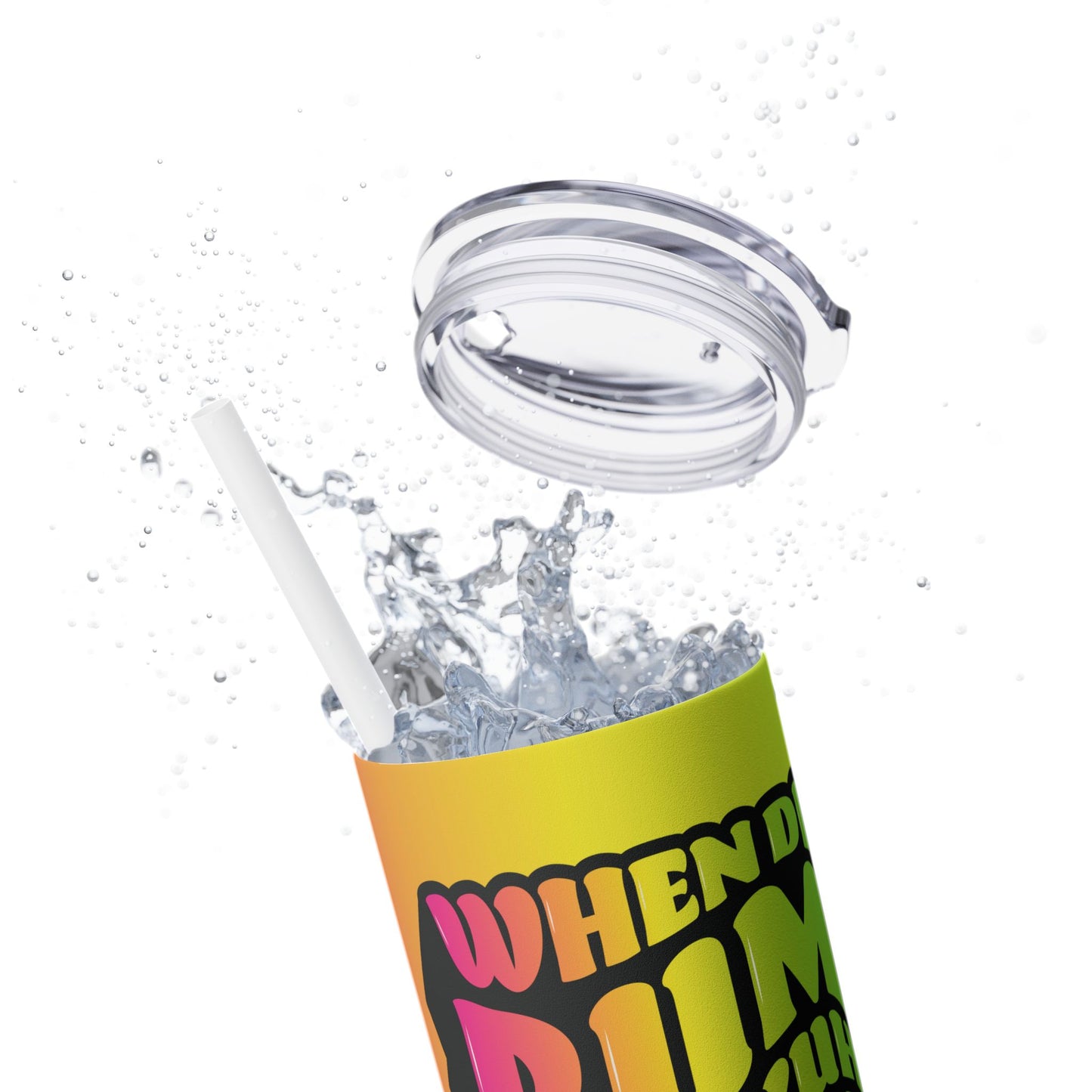 On-the-Go Vibes: 20oz Skinny Tumbler with Straw - 🎶 Klassik Frescobar - Dansa 🎶